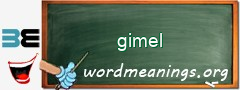 WordMeaning blackboard for gimel